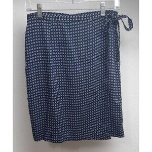 Vintage TR Bentley Girls Size 12 26" Skirt Flowers Blue Straight 90s